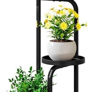 4-Tier Metal Corner Plant Stand | Living Room, Balcony, Courtyard, Garden