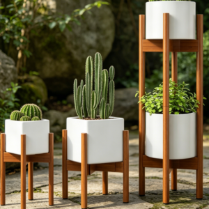 Double-Layer Tall Bamboo Plant Stand | Approx. 76cm Height