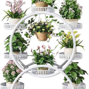 Metal Plant Stand with Wheels | Suitable for Indoor and Outdoor Use | Patio, Garden, Balcony
