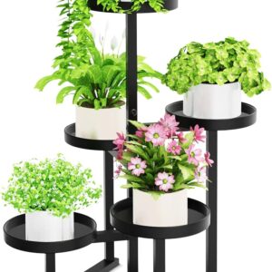 Five-Tier Metal Corner Plant Stand | Approx. 69cm Height | Suitable for Patios, Gardens, and Living Rooms