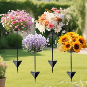 4-Piece Adjustable Outdoor Flower Pot Stand | Metal Plant Stand | Garden Landscaping